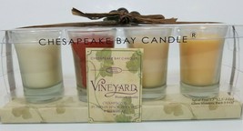 Chesapeake Bay Candle Co 4 Filled Glass Shooters Champagne Pumpkin Pear ... - $19.75
