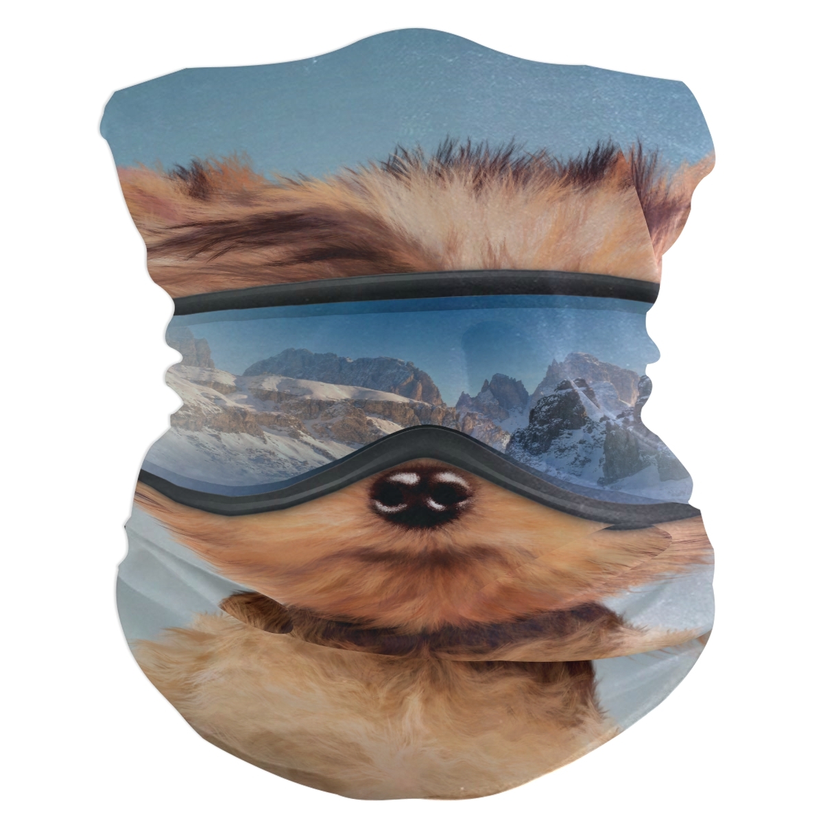 Funny Dog Wearing Ski Goggles Winter Elastic Headbands Head Wrap Shawl