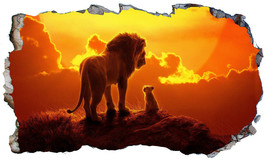 Lion King Guard Window Wall Art Adhesive Sticker Mural Poster multi size 3d V2** Lion King Guard Window Wall Art Adhesive Sticker Mural Poster multi size 3d V2**
