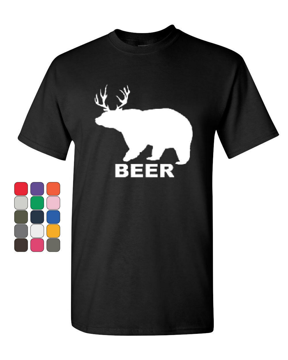 Bear + Deer = Beer Funny Drinking T-Shirt Beer Tee Shirt