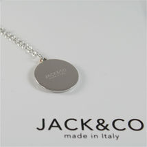 925 RHODIUM SILVER JACK&CO NECKLACE WITH 9KT ROSE GOLD LOVE HEART MADE IN ITALY image 3