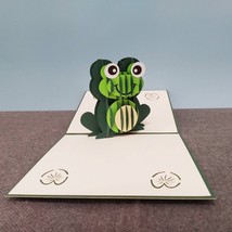 Frog, 3D Pop-up card, 3D greeting card, Pop out card, Paper craft, Paper... - $6.69