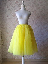 YELLOW Midi Tulle Skirt Bridesmaid Tulle Midi Skirt 6-layer Plus Size Tutu Skirt image 10