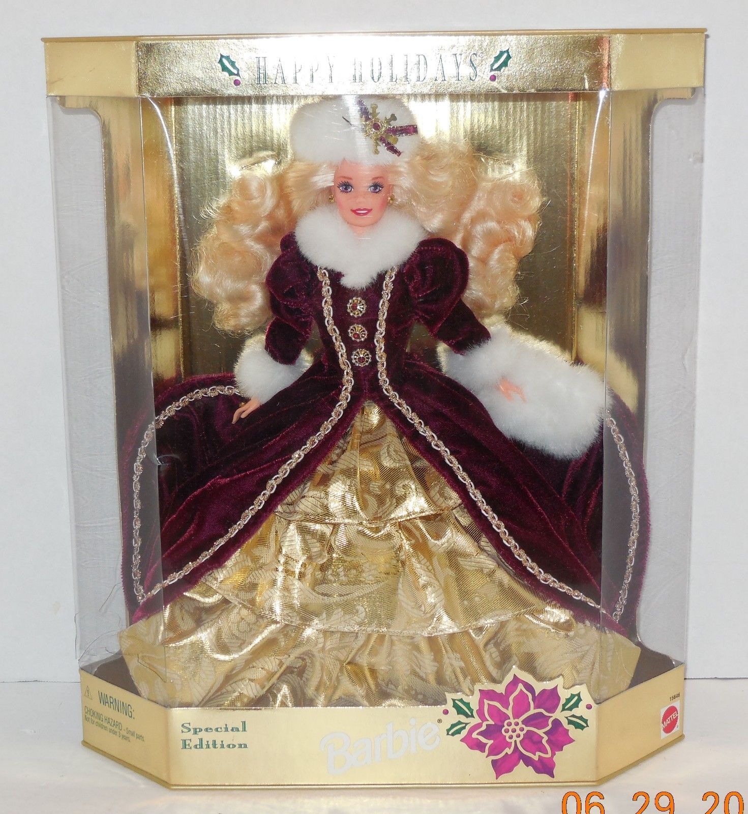 Happy Holiday Barbie 1996 15646 Special Edition Mint NO BOX 