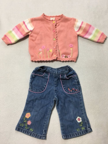GYMBOREE UNICORN GARDEN PINK w// FLOWERS N ANIMALS LEGGINGS 3 6 12 18 24 2 3 4 5T