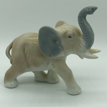 Vintage Porcelain Elephant Grey Brown Figurine 4&quot; Wildlife Décor Calf - $14.00