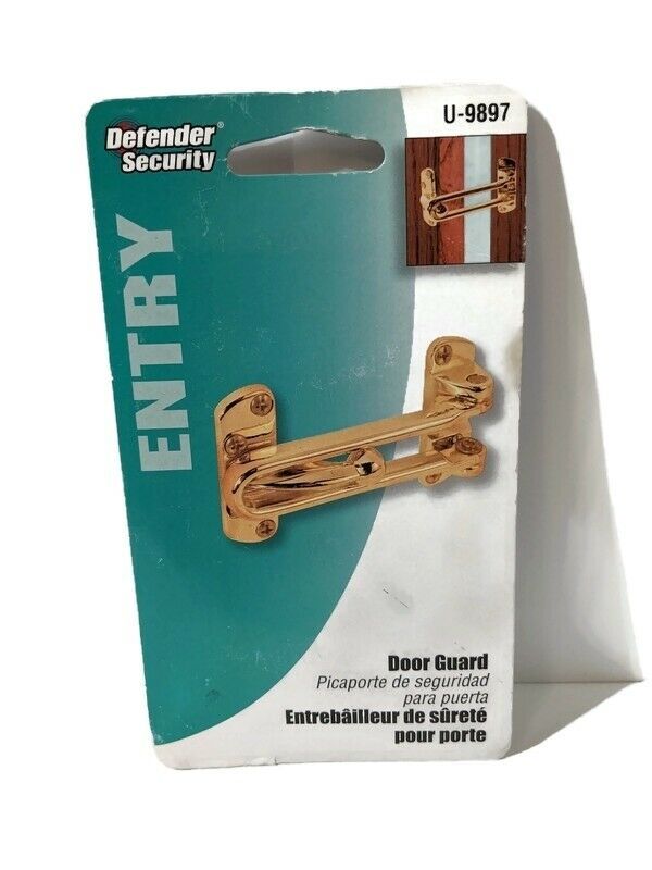 DEFENDER SECURITY DOOR GUARD LOCKBRASS FINISH Door Locks & Lock