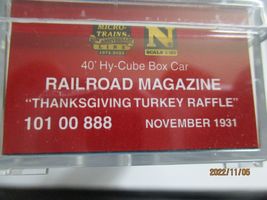 Micro-Trains # 10100888 Railroad Magazine Thanksgiving Turkey Raffle N-Scale image 6