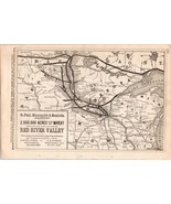 1884 St Paul, MN Manitoba Railway Advertising Map Red River Valley Wheat... - $135.99