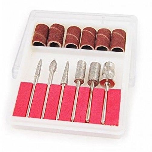ZXUY 6pc Nail Drill Bits For Machine Replacement 3/32 Shank Size Acrylic Art