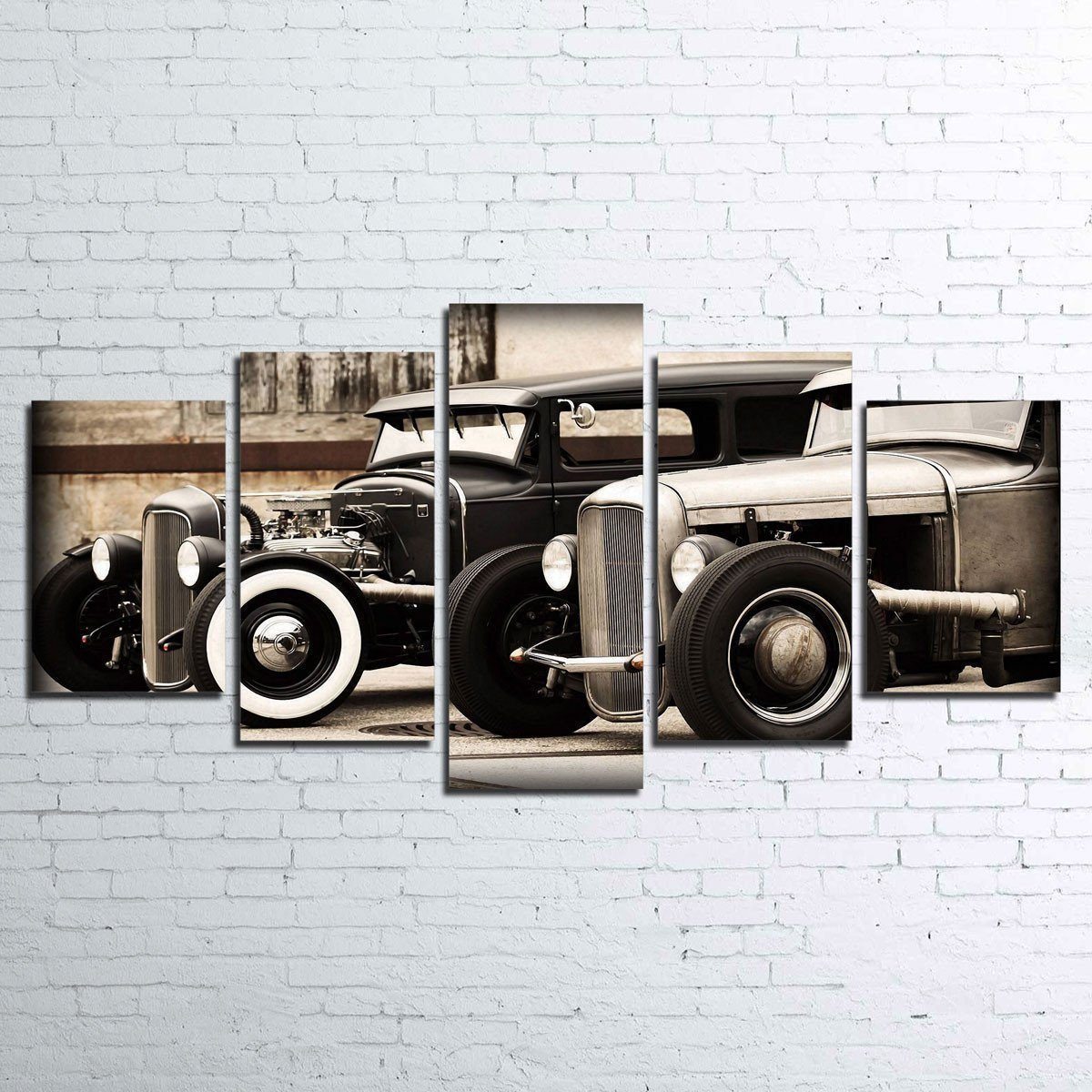 Hot Rods 5 Piece Canvas Art Wall Art Picture Painting Home Decor