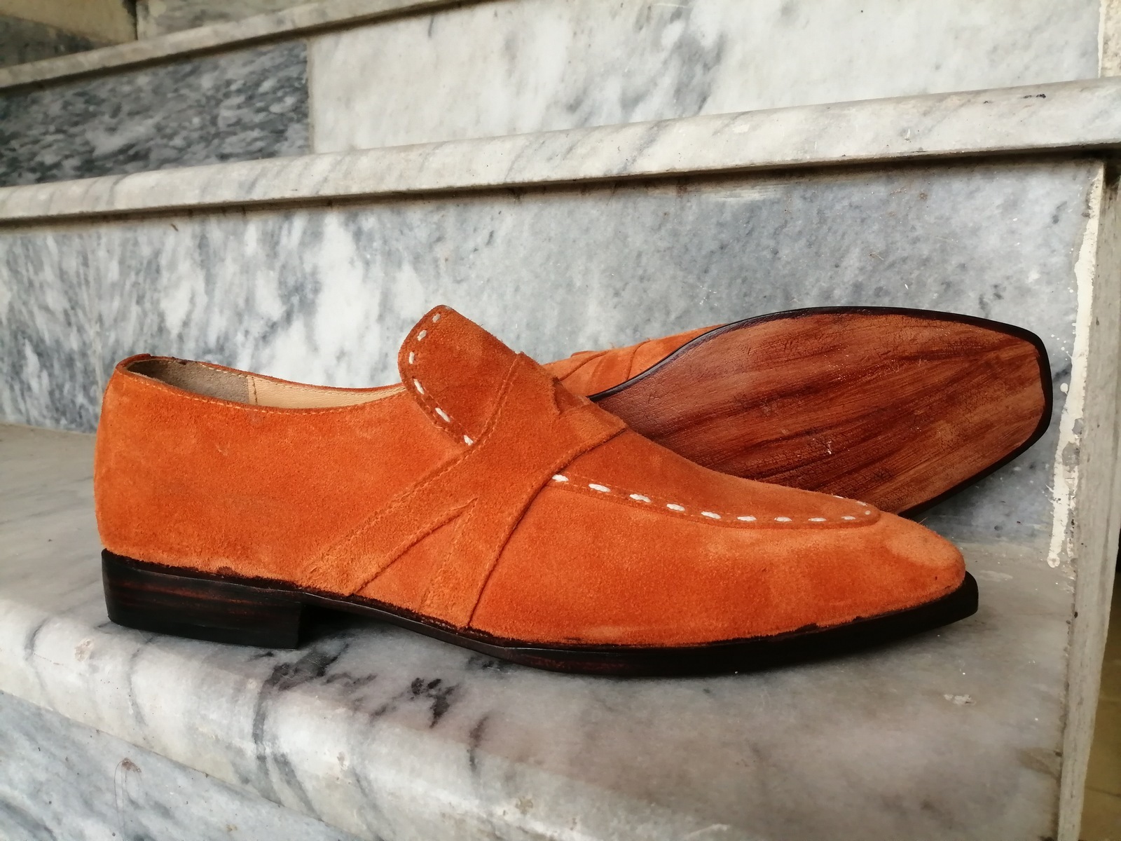 New Handmade Men's Loafer Shoes, Men's Tan Brown Suede Slip Ons Formal Shoes