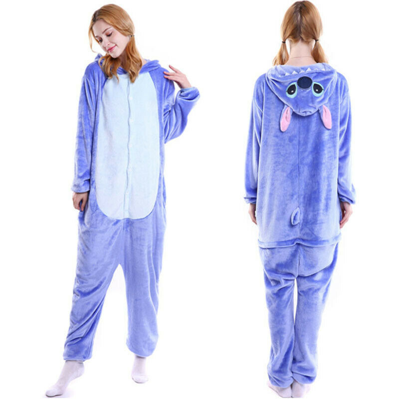Neutral adult pajamas Blue Stichy Kigurumi cosplay costume animal