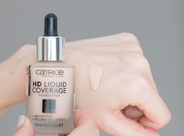 Catrice 010 Light Beige HD Liqiud Coverage Foundation Second Skin Effect... - $10.67