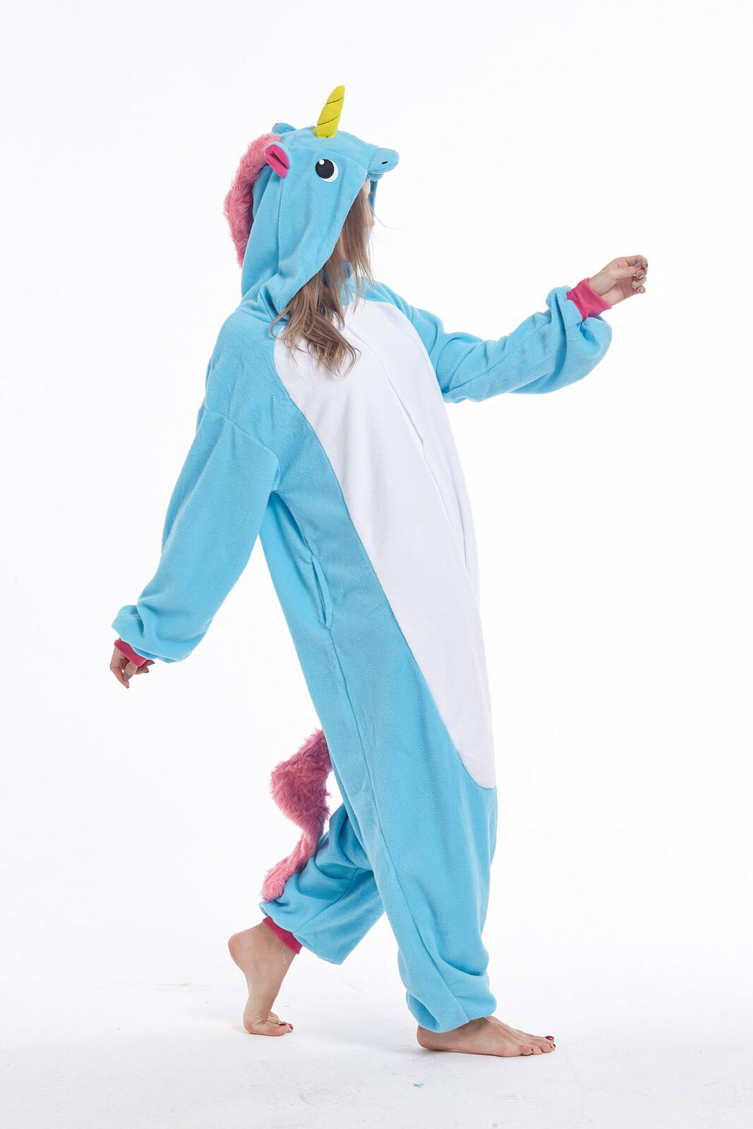 Women Men Adult Pajamas New Blue Unicorn Onesie0 Kigurumi Animal ...