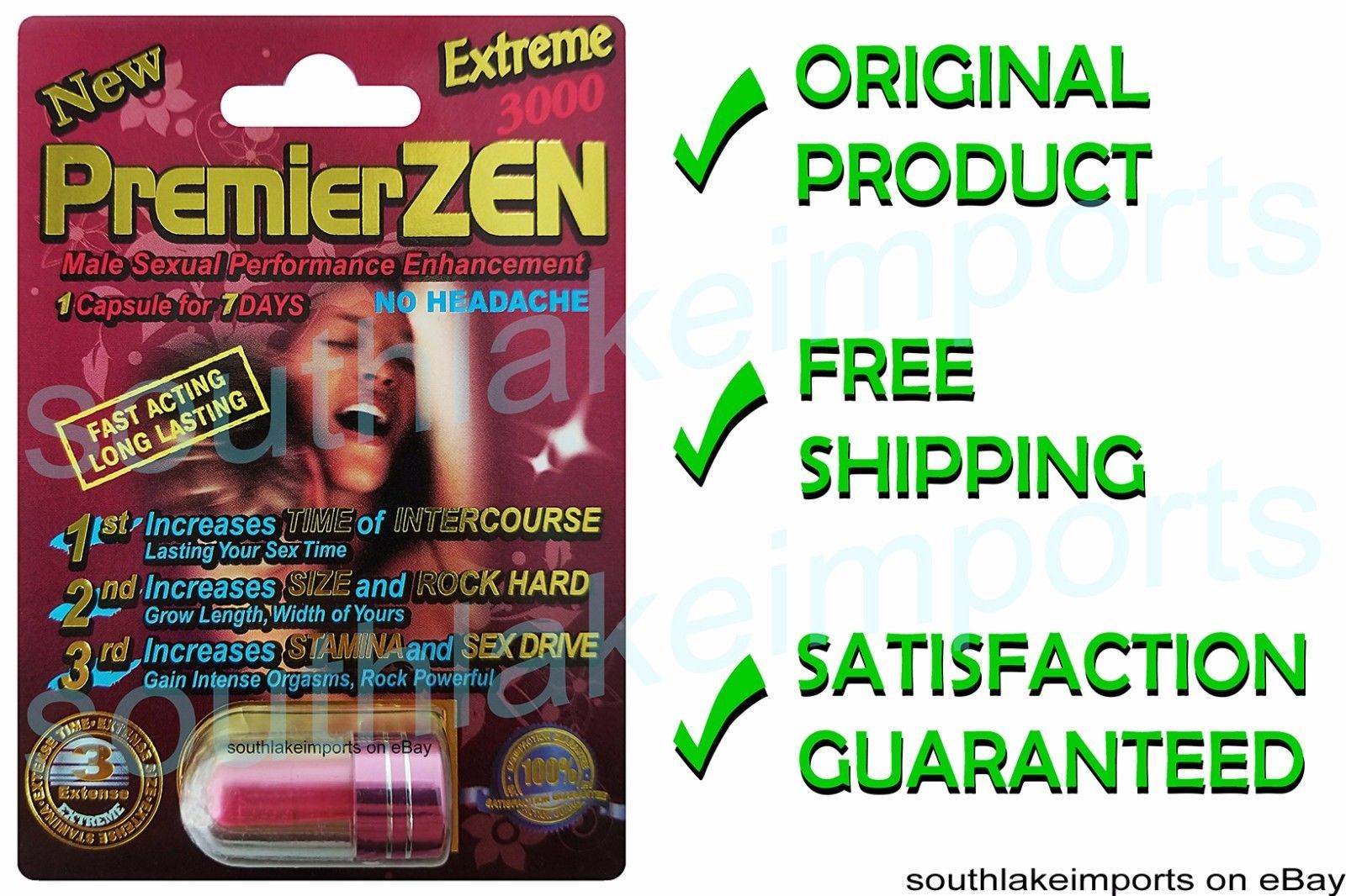10 Pack Premier Zen Miraclezen Extreme 3000 Male Sexual Performance Enhancement Other Health 