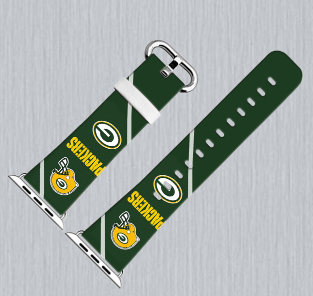 Green Bay Packers Apple Watch Band 38 40 42 44 mm IWatch Leather Strap