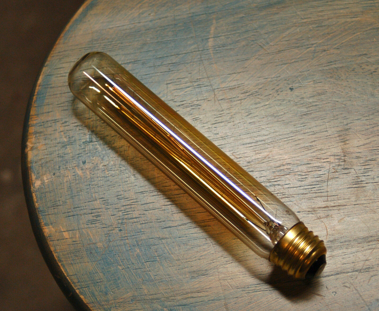 Tubular Light Bulb, Vintage Style Edison Filament, 60 Watt Incandescent E26 Lamp