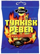 Tyrkisk Peber (Turkish Pepper) Candy X 24 Bags 150g Fazer Finland *Best Value - $89.09