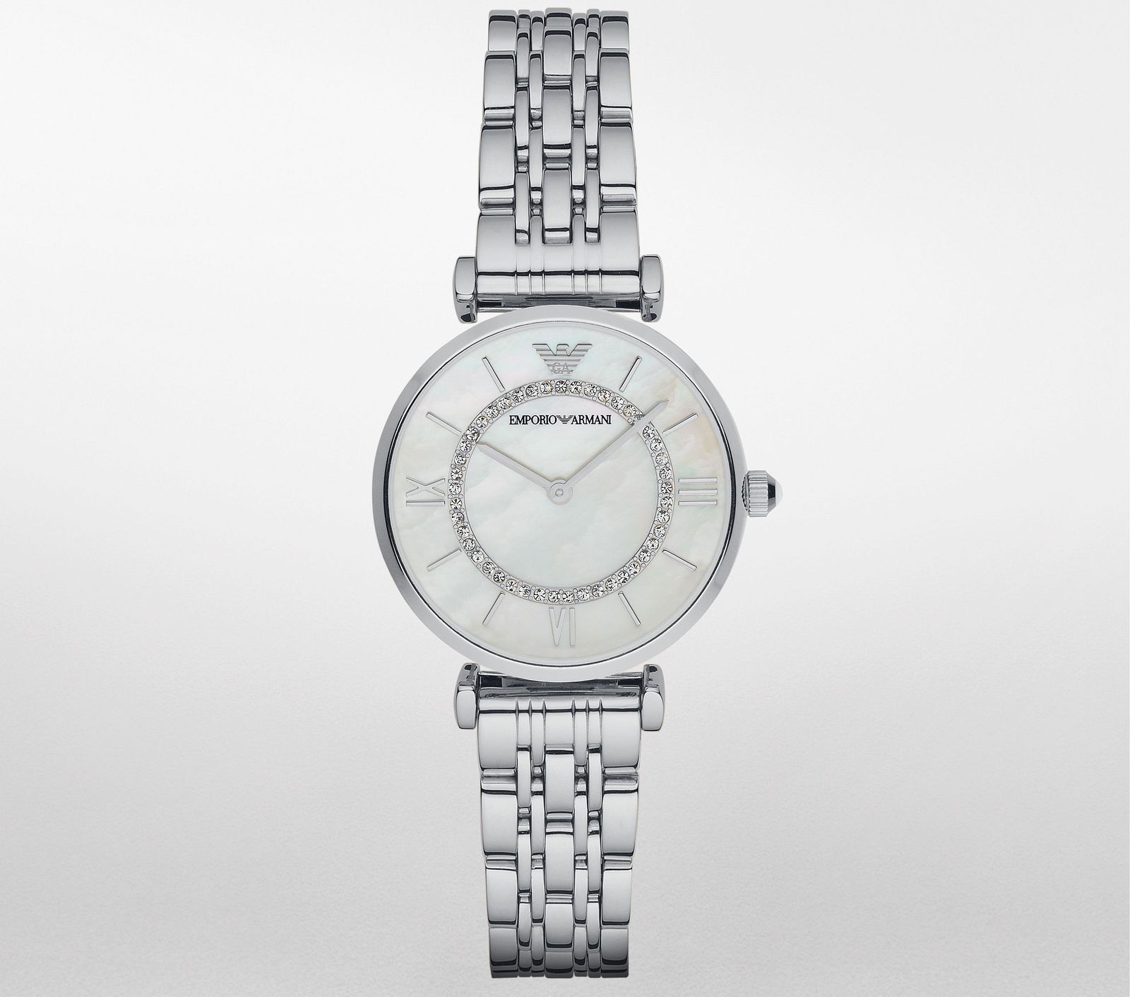 New Emporio Armani Women's Watch Silver/Mother of Pearl AR1908