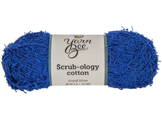 Yarn Bee Scrub-ology Cotton Yarn in Royal Blue 125 Yards, 3 Ounces
