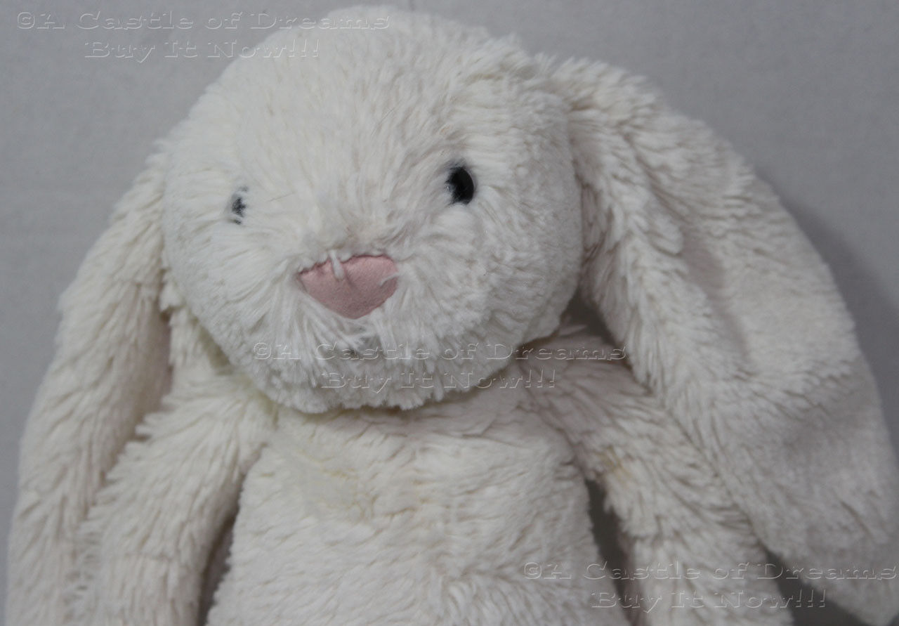 white stuffed bunny