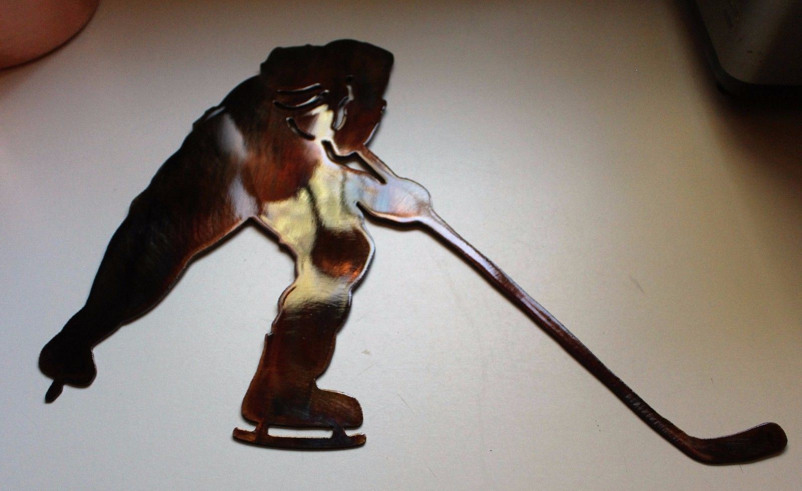 Hockey METAL WALL ART DECOR Plus Bonus Name Sculptures & Figurines