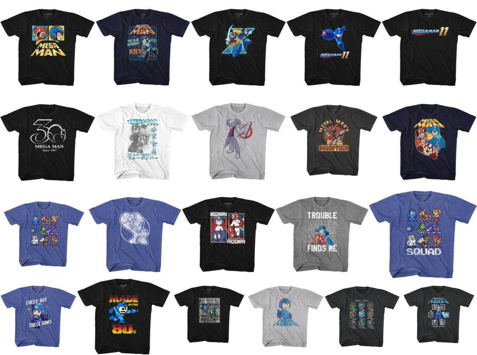 Primary image for Pre-Sell Mega Man Video Game Licensed Youth T-Shirt 