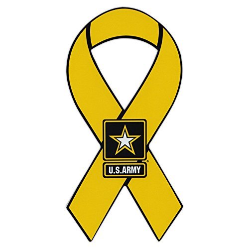 Refrigerator Magnet Ribbon US Army Yellow Ribbon Military 4 X 8 