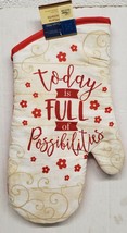 Printed 13&quot; Jumbo Kitchen Oven Mitt, TODAY IS FULL OF POSSIBILITIES,red ... - $7.91