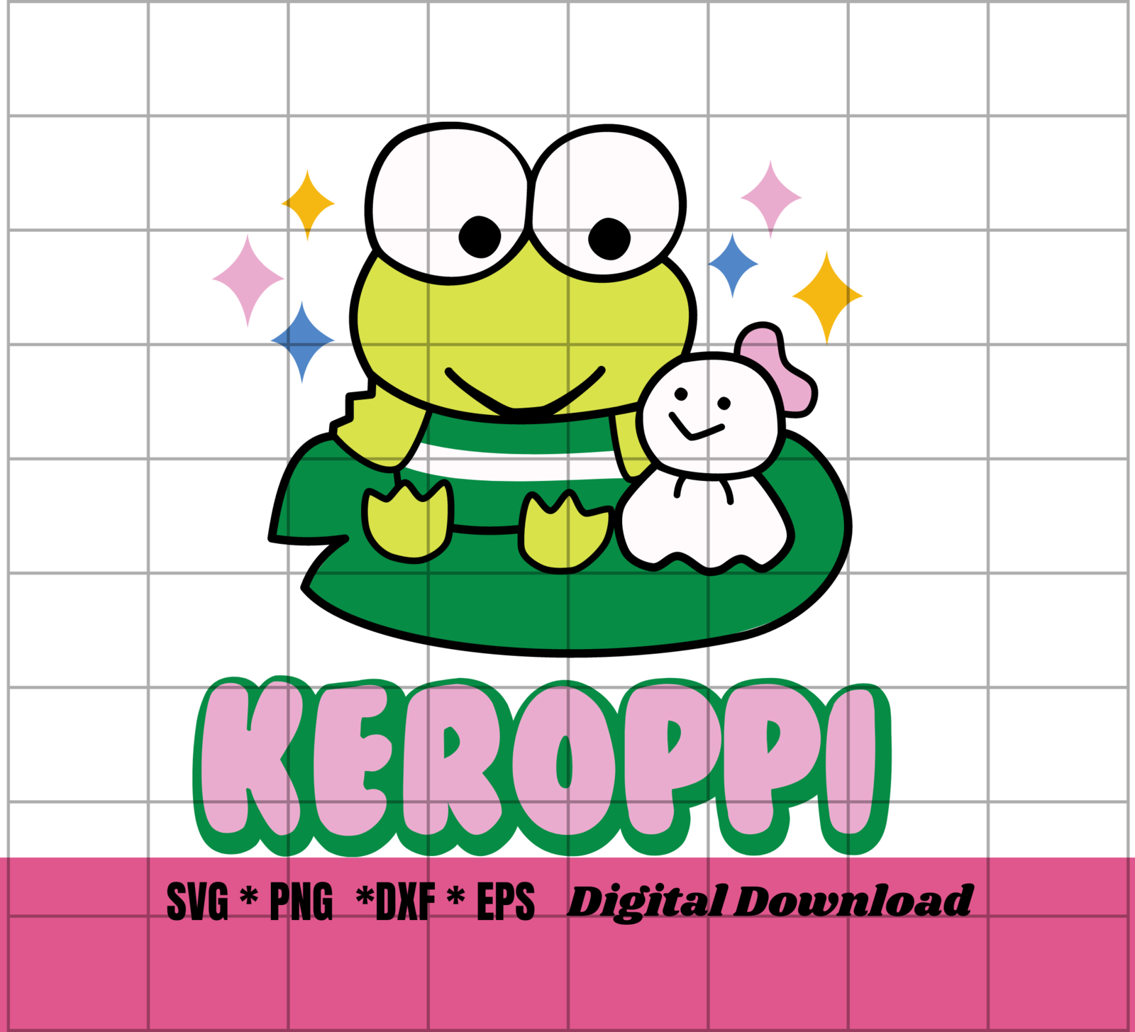 Kitty Frog svg cute kawaii png cricut clip art - Digital Art