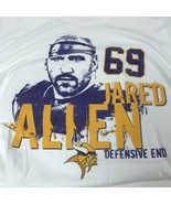 Minnesota Vikings T-Shirt 2XL Reebok Jared Allen Tee #69 Defensive End  - $19.79