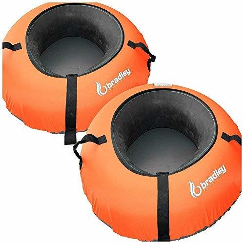 2 Heavy Duty Snow Sled Tubes Orange Cover Huge Rubber Inner Tube ...