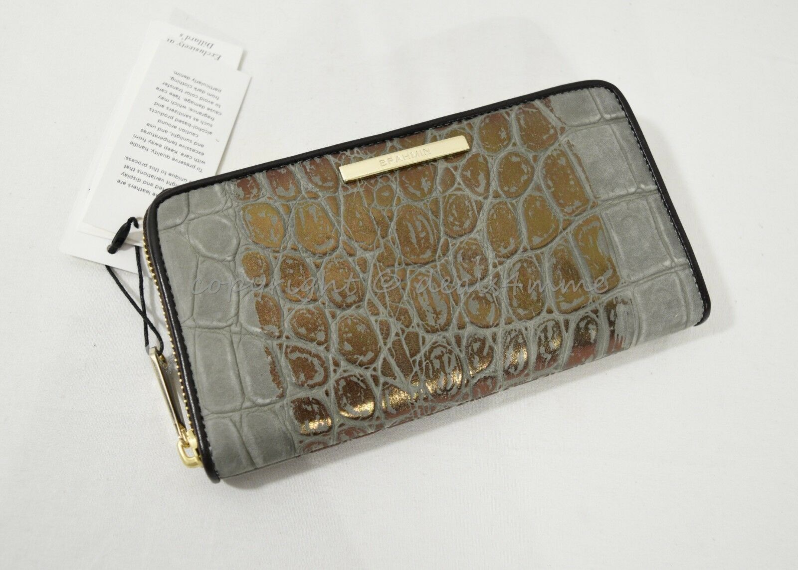brahmin suri zip around wallet
