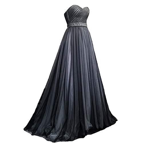 Plus Size Gothic Tulle Long Formal Evening Prom Dress Black Emerald Green US 18W