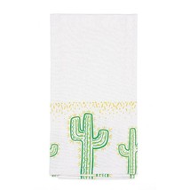 IZZY & OLIVER "Cactus" Greens Yellow 6007037 Kitchen Bar Towel~19″X27″Cotton~ - $8.71
