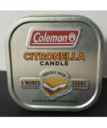 Coleman Smores Scented Citronella Candle 6oz Crackle Wick New Great Smell - £10.69 GBP