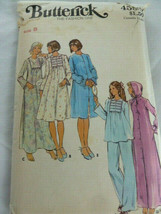Butterick 4559 Vintage Miss Robe Gown Pajamas Sewing Pattern Size 8 Uncu... - $15.83