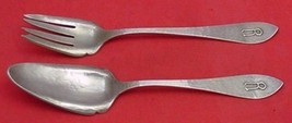 Pattern Unknown by Kalo Sterling Vegetable Serving Set w/Applied "R" 2pc - $673.55