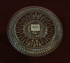 Mikasa Clear Cut Crystal Regal Estate Cake Platter 8 5/8&quot; Made Czech Rep... - $14.85