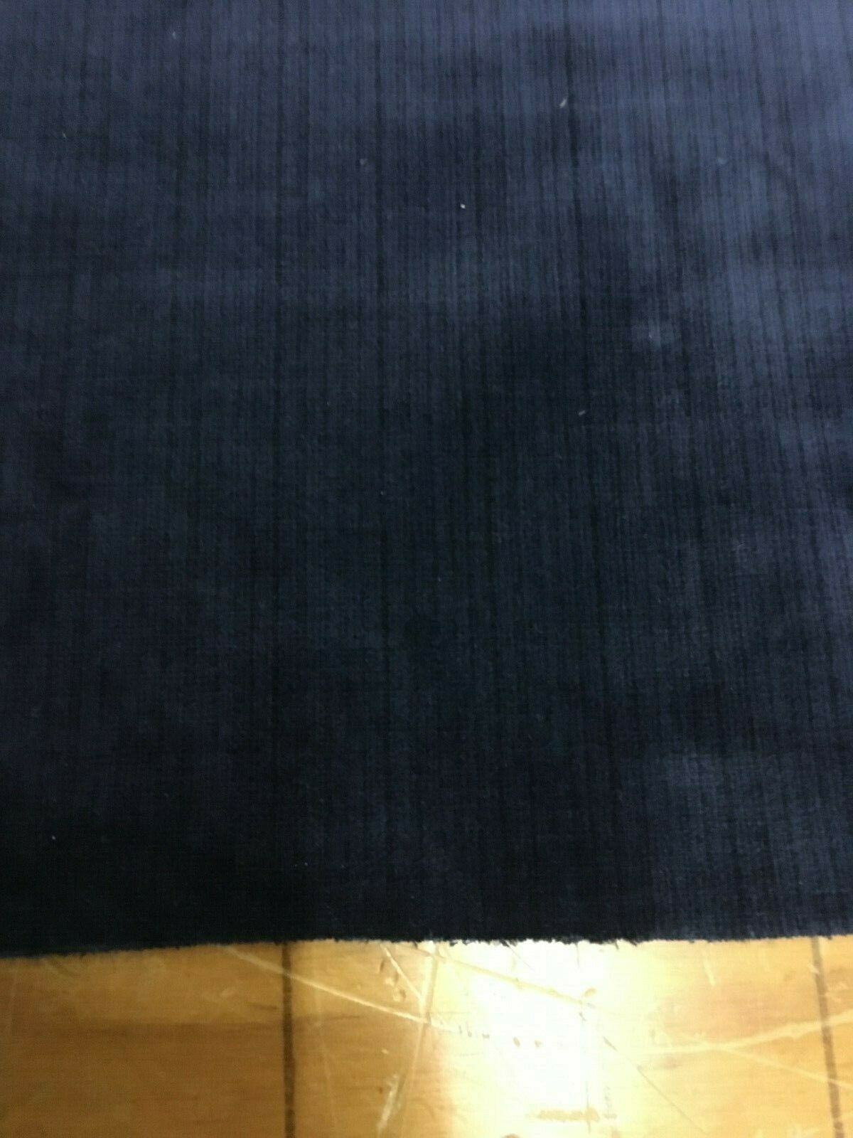 4 & 5/8 yds JB Martin Navy Blue Pinstripe Velvet Upholstery Fabric DK ...