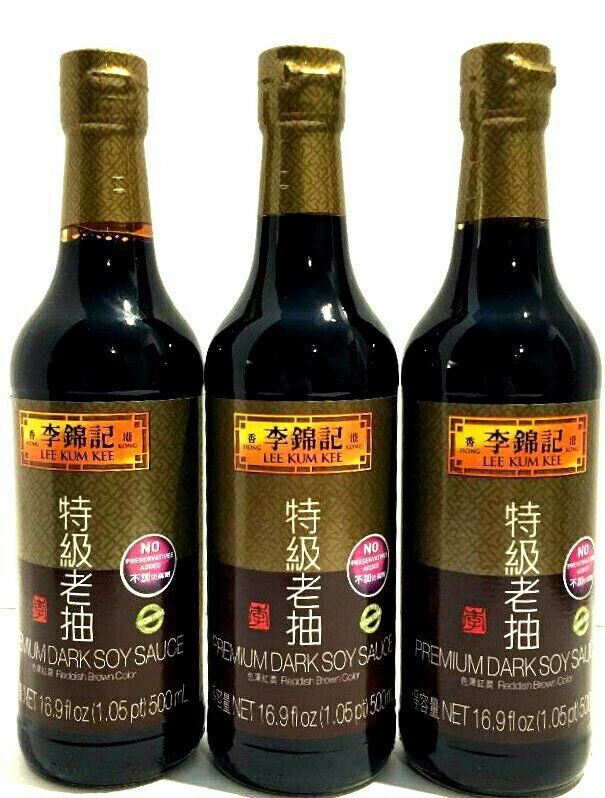 Lee Kum Kee Premium Dark Soy Sauce 16.9 oz ( Pack of 3 ) Other Sauces