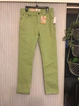 Fit: 27x27 Levi&#39;s 510 Skinny Stonewashed Denim Grass Green Jeans Ships N... - $37.60