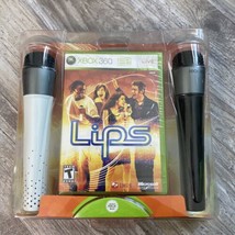 Microsoft Xbox 360 LIPS Video Game with 2 Microphones Bundle Set Sing Karaoke - $89.00