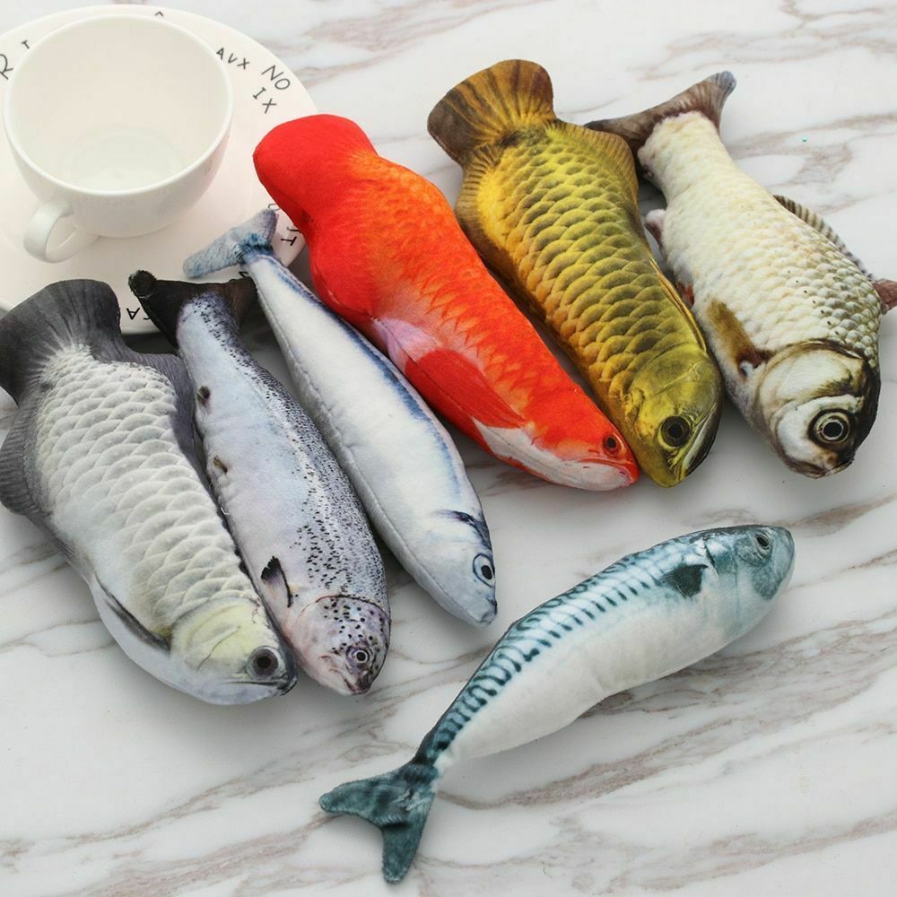 New Lovely Soft Funny Artificial Simulation Fish Plush Toys Stuffed Sleeping Toy