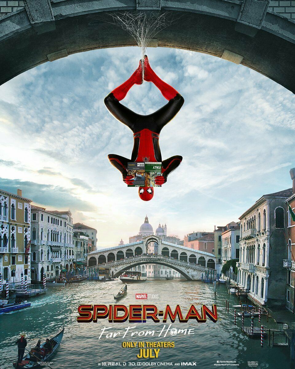 Spider man Far From Home Poster Marvel Comics Movie Art Print 24x36 27x40 #2