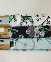 Craft Fabric, Fat Quarters, set of 3, Farmhouse Fabric Pieces, Sunflowers Truck image 4