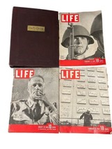 Vintage LOT (3) Life Magazine Binder 1937 1944 1945 Tooey Spatz Wall of Fame image 1