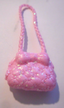 Barbie Mattel Pink Glittery Plastic Shoulder Bag Fashion Doll Accessory ... - $7.90