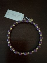 NEW JCrew Factory Stretch Bead Bracelet Dark Berry NWT - $12.20
